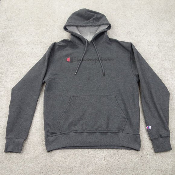 Champion Other - Champion Hoodie Mens Medium Grey Long Sleeve Drawstring Pullover Fleece Logo